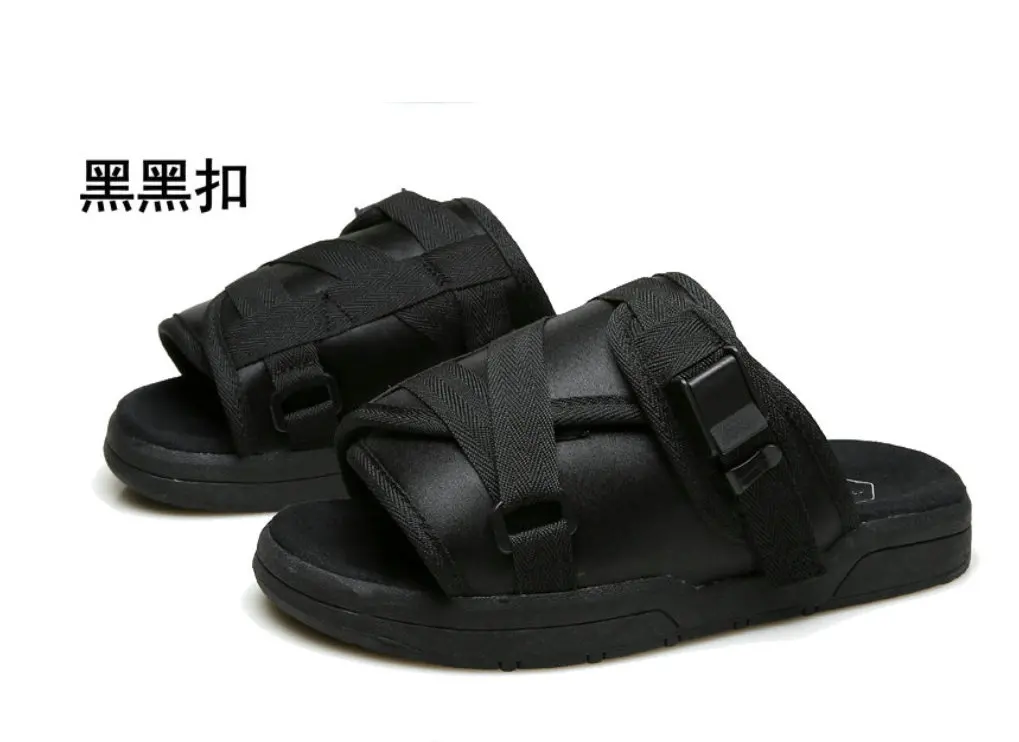 2018 hot sale Fringe Men Canvas Slippers Male Summer shoes Slides Slip-resistant beach slippers Flip Flops sandals