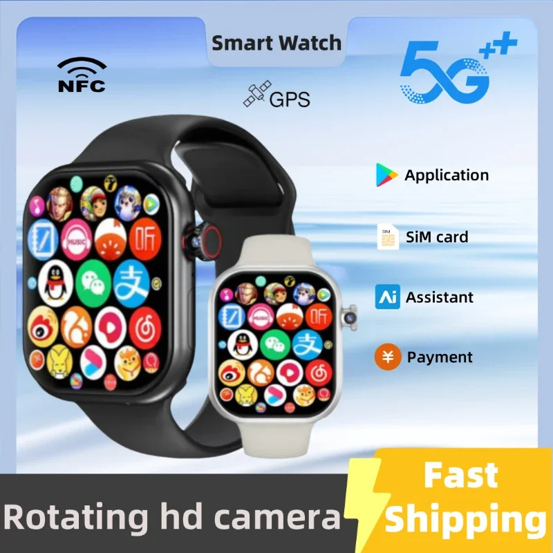 

Новые умные часы VP19 4G LTE/WiFi, слот для SIM-карты, 360° ° Вращающаяся камера, совместимая с Android/iOS. Подходит для мужчин и женщин.