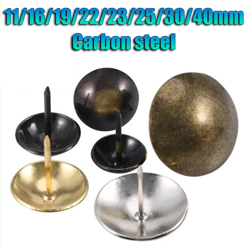 Upholstery Nail Wood Jewelry Chest Box Gift Wine Case Sofa Decorative Tack Stud Pushpin Doornail 11-40mm Large Head Doornail