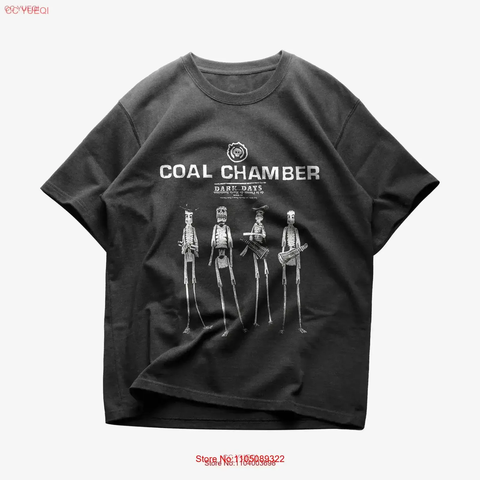 Limited Coal Chamber 티셔츠 Dark Days 앨범 프리미엄 메탈 애호가를 위한 빈티지 워시드 디자이너 의류 스타일리시하고 편안함