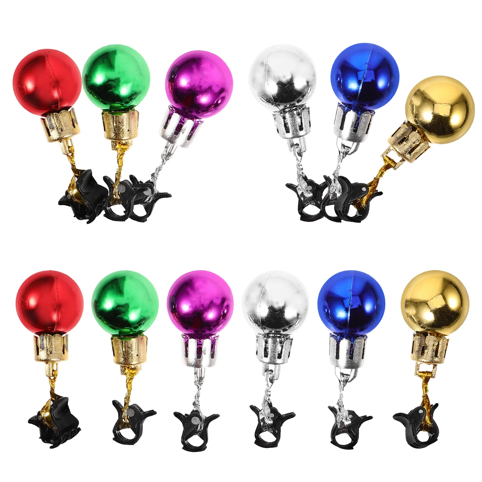 

12 Pcs Beard Hanging Ornament Christmas Decor Beads for Mini Bauble Decorations Jewelry