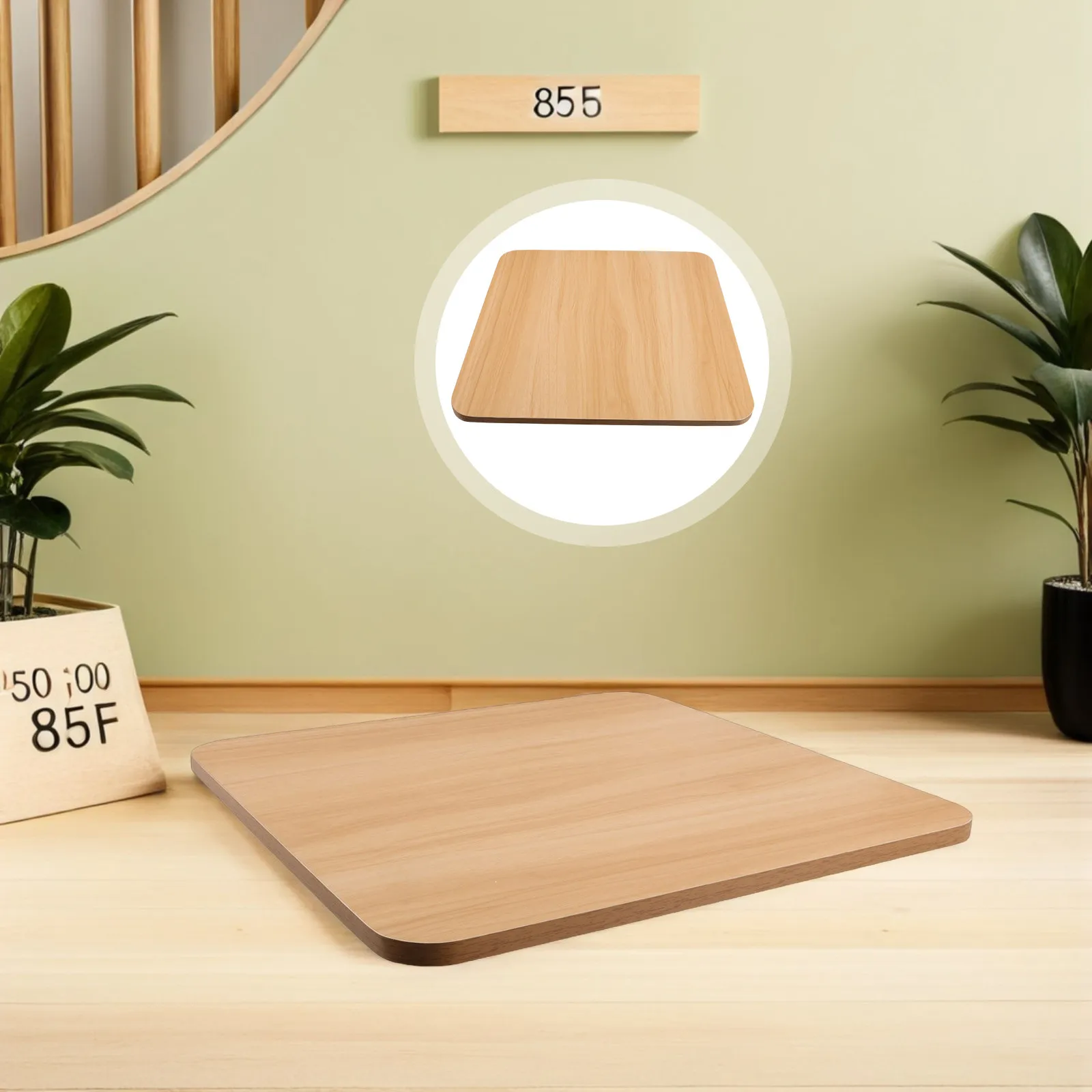 Laminate Small Side Table Top Waterproof Replacement 40x40cm Versatile Coffee Table Multifunctional Countertop for Home Office