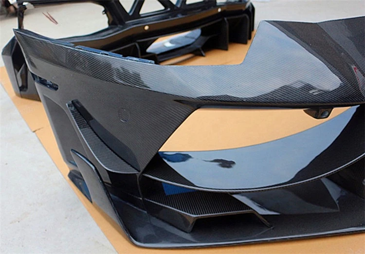 High quality DMC type fiberglass or semi carbon fiber front bumper