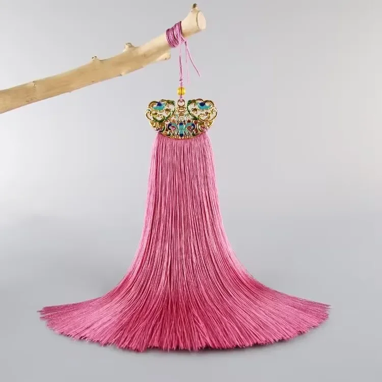 

Ethnic style Pendant Fan Tassel Hanging Cheongsam Hanfu Chest Placket Women's Fan Bag Pendant Ethnic style Pendant