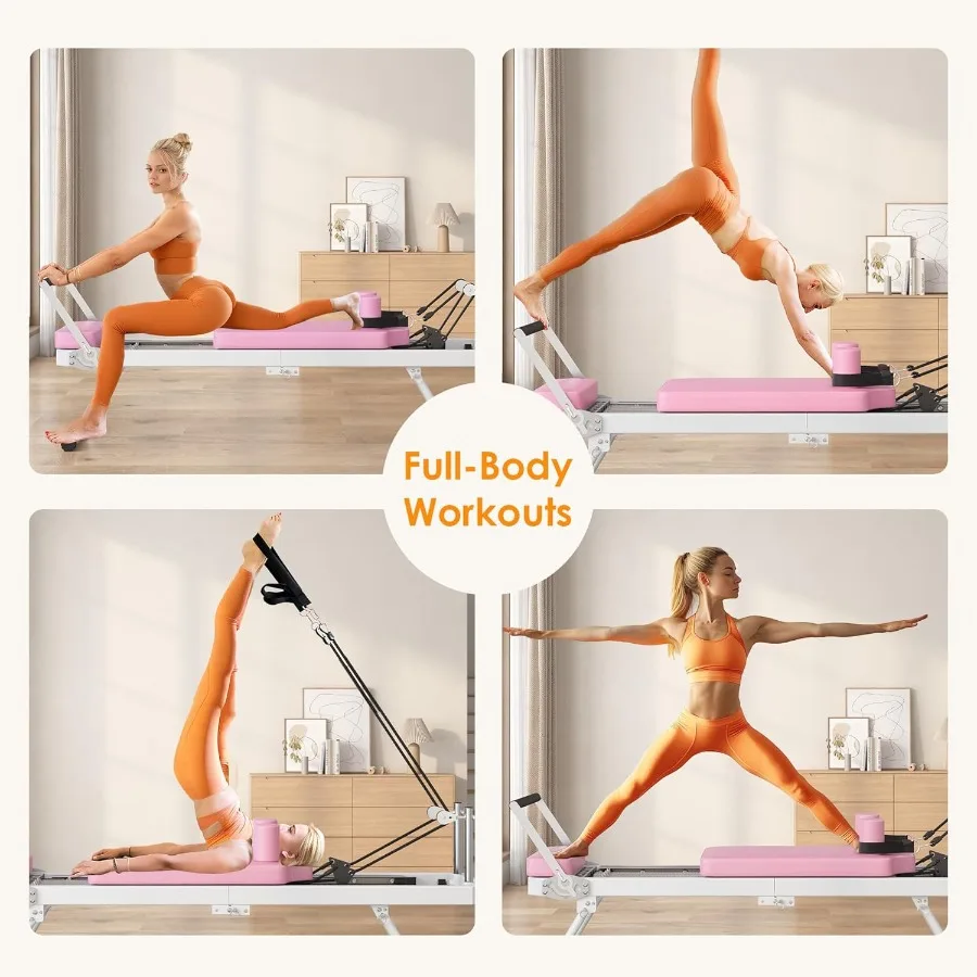آلة بيلاتيس قابلة للطي لصالة الألعاب الرياضية المنزلية: معدات تمارين البيلاتيس المثالية للمبتدئين للياقة القلب عالية الكثافة مع #3