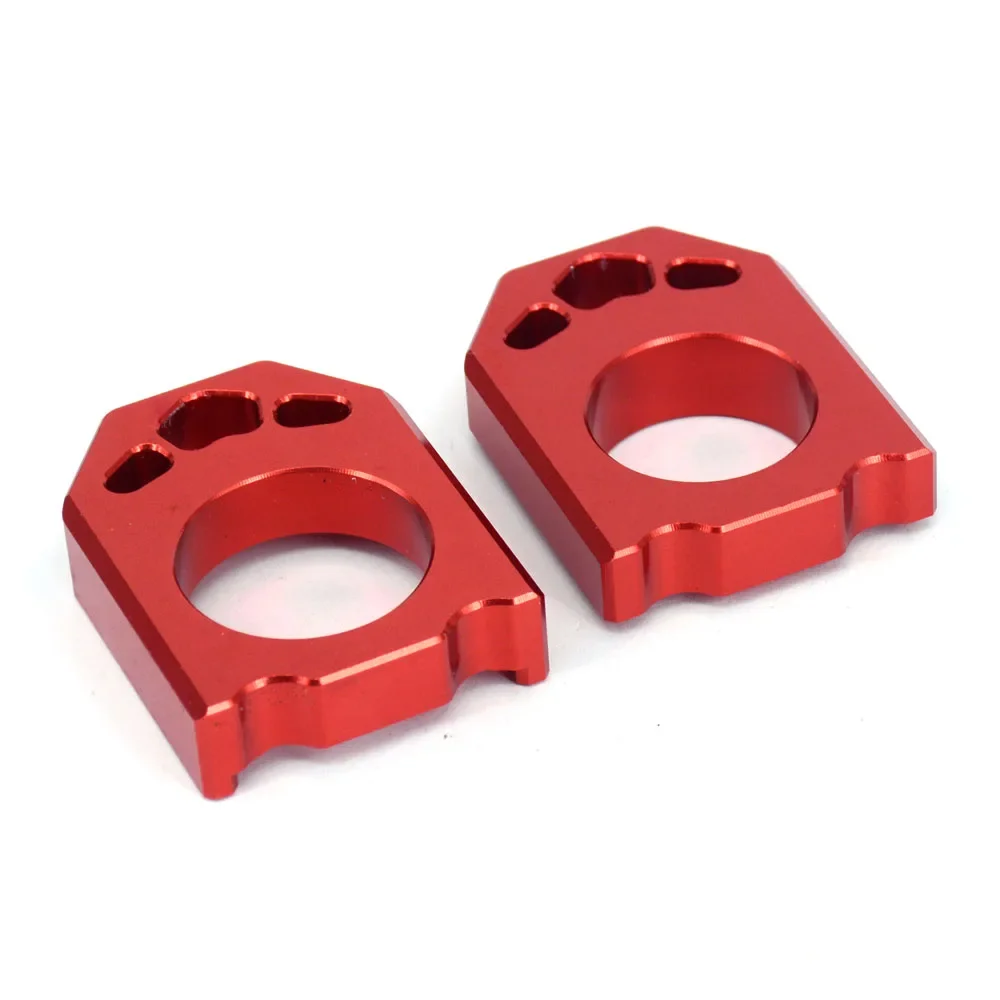 For HONDA CR125R CR250R CRF 250R 250RX 250X 450R 450X 450L 450RL Motorcycle Accessorie Axle Block 1 Pair Rear Chain Adjuster CNC