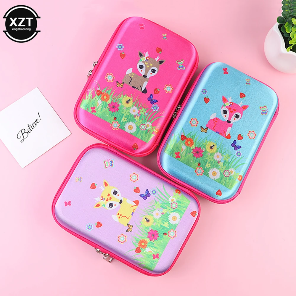 Creative multi-function pencil case small fresh pencil case girl EVA Simple large-Capacity Stationery box School Supplies