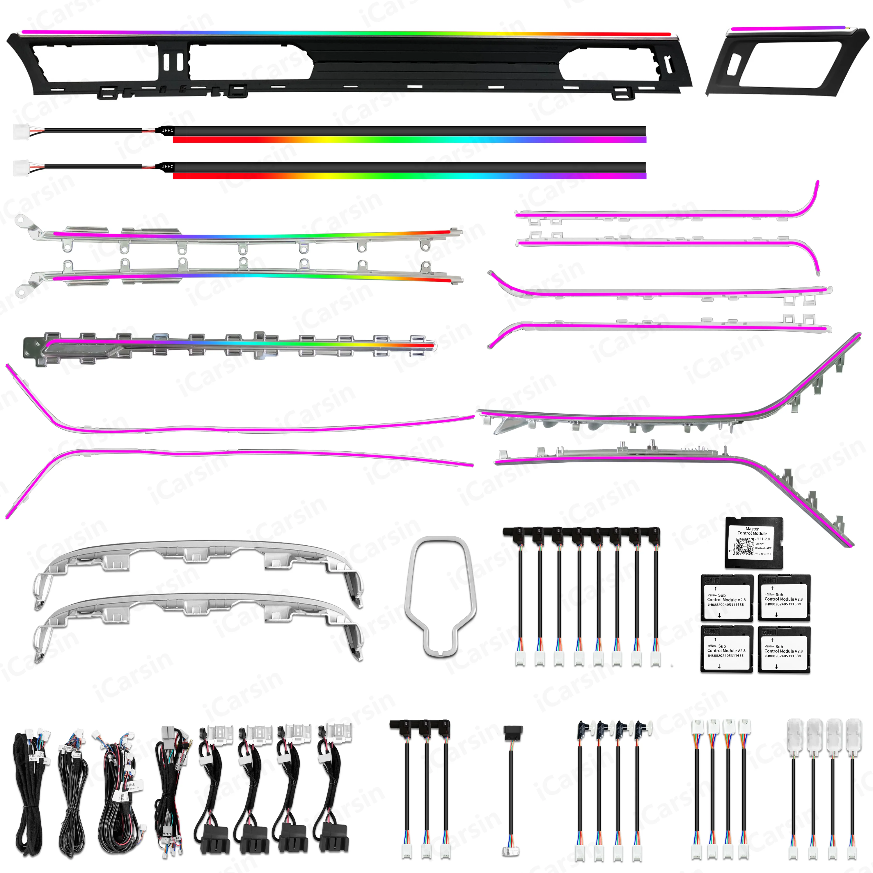 

Upgrade 256 Colors Symphony Led Car Interior Ambient Light Decoration for Audi A6 A7 C8 2019+ Atmosphere Strip Accessories