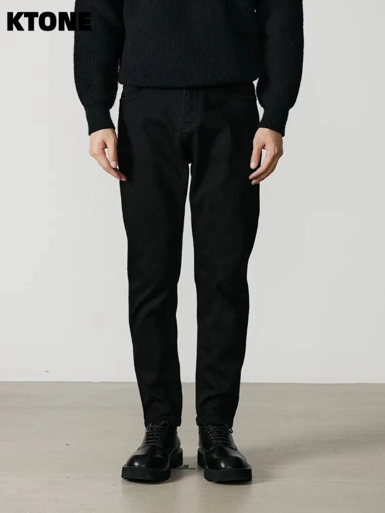 

Streetwear Jeans Gender Neutral Black Slim Jeans Retro Drip For Dating No accessories or belts included