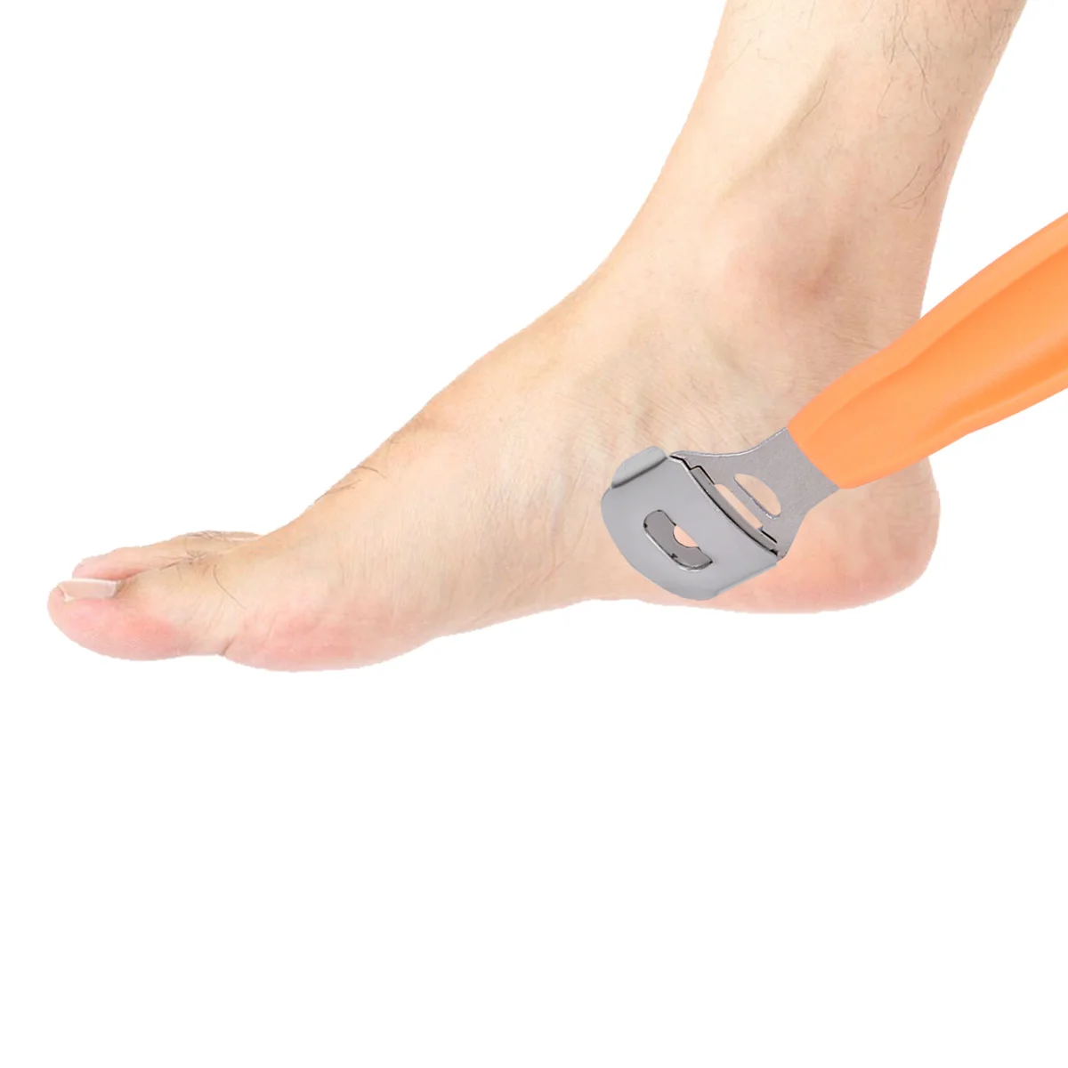 

3pcs Foot Callus Shaver Hard Skin Remover Heel Rasp Pedicure Tool Non-Slip Handle Replaceable Head Foot Care Manicure Set Nail