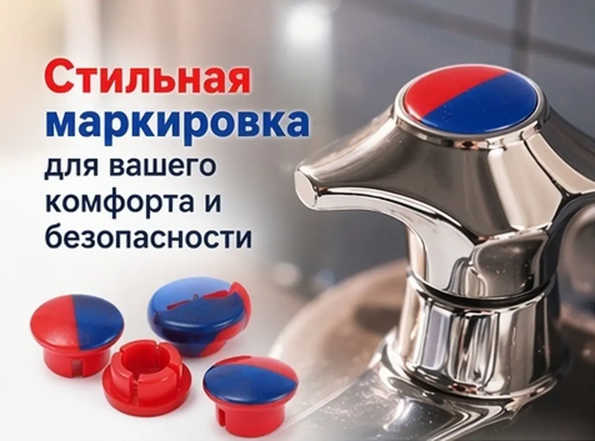 20Pcs Stylish Hot Cold Faucet Buttons Water Tap Sign Caps for Faucet Handle Cold Hot Signs Kitchen Bathroom Public Facility