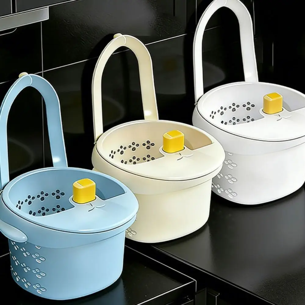Creative Sink Hanging Strainer Basket Punch-free Detachable Food Residue Separator Openable Bottom Cover Multifunctional