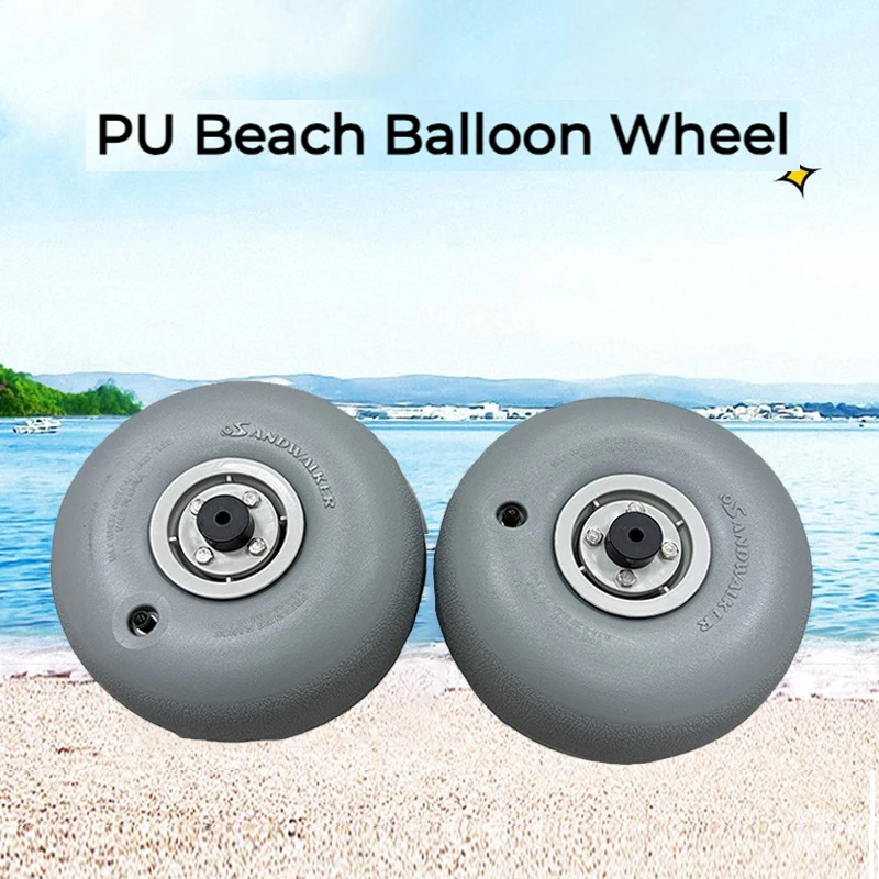 9 Inch Pneumatic Tire PU Ballon Wheel Outdoor Cart Camping Bike Surfboard Kayak Replacement Wheel