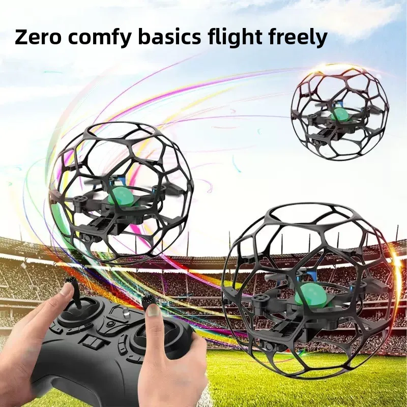 

Remote Control Football Drone Kids Flight Training RC Drone Toys Pro Racing Drone with HD FPV Kids Camera Halloween Gift