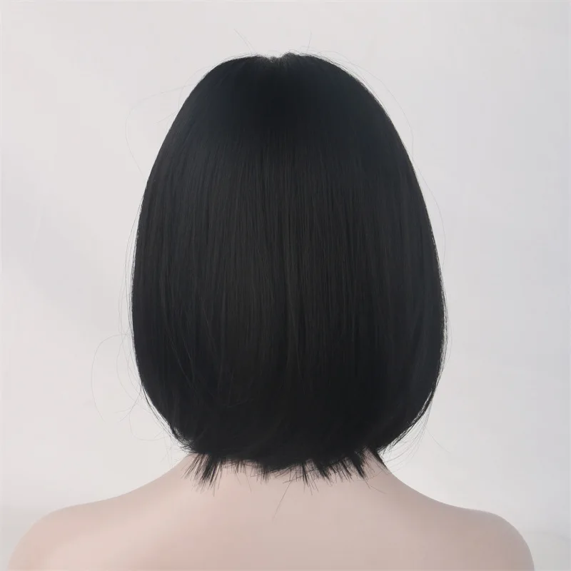 Cheveux courts et raides à la mode, longueur d'épaule, style japonais, air THES, taille unique, tête de vague ultraviolette