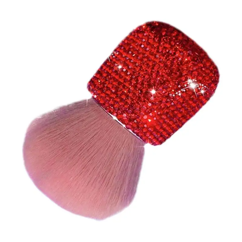 Car Interior Dust Brush Bling Rhinestone Interior Cleaning Tool Car Brush Car Cleaning Brush Dust Collectors Mushroom Hair Dirt