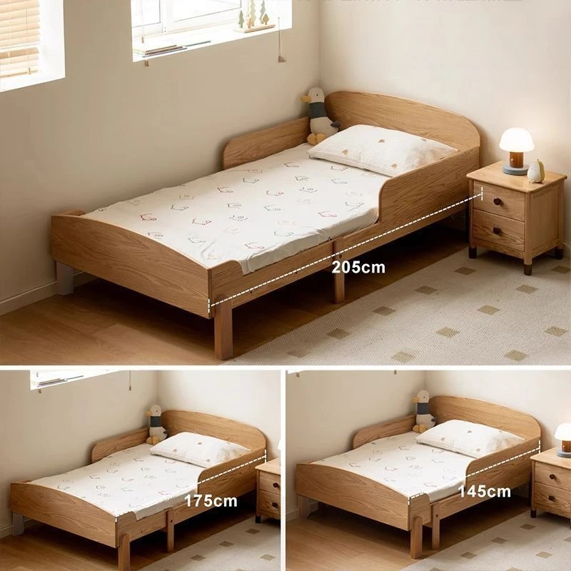 Solid wood children's retractable with guardrail single small apartment splicing household youth pull-out other