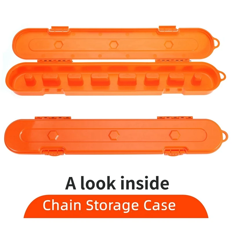 Chainsaw Chain Storage Case,Chainsaw Chain Organizer Box For 10Inch 16Inch 18Inch 20Inch Chainsaw