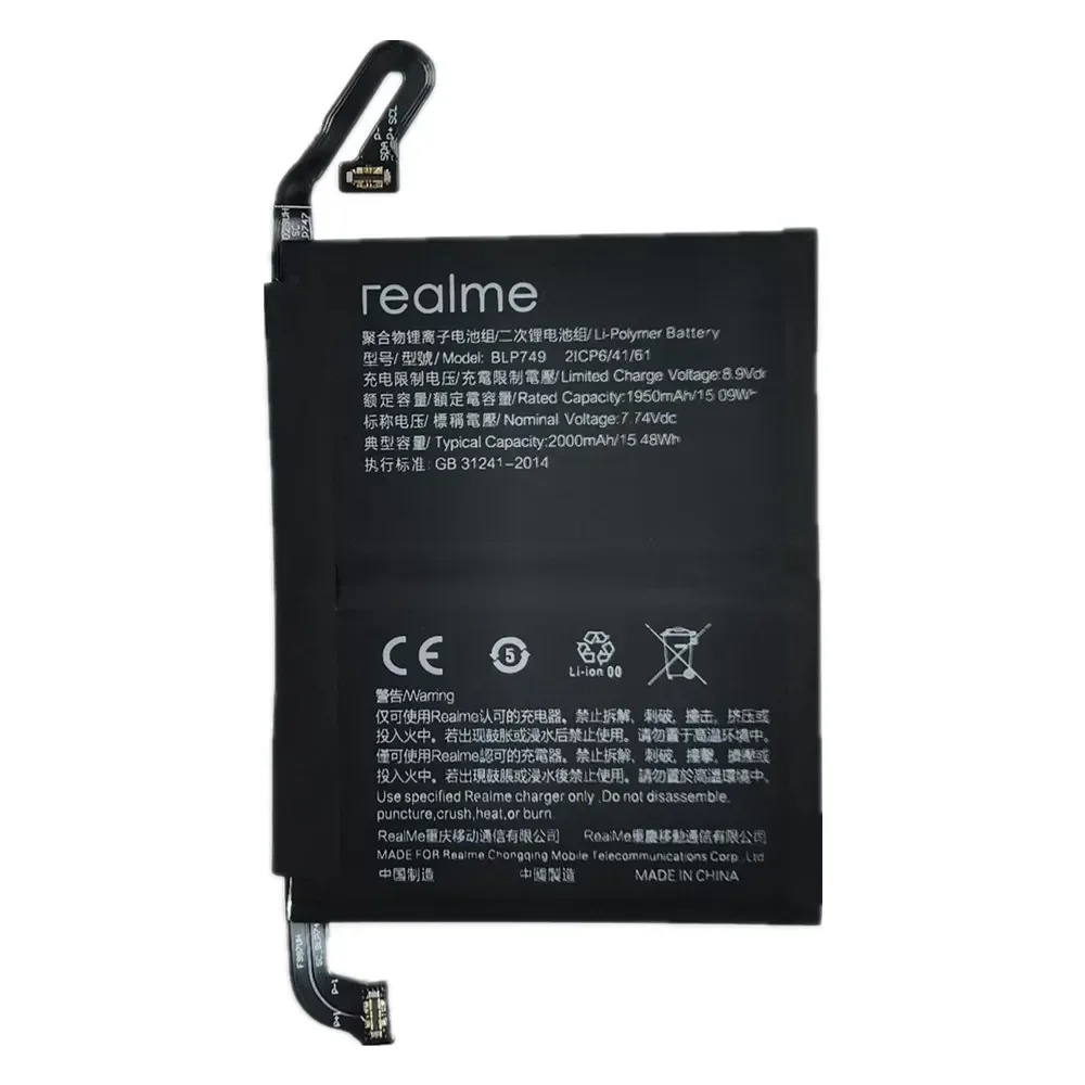 2025 Years 1+ Original Battery BLP749 For OPPO Realme X2 Pro X2Pro RMX1931 4000mAh Mobile Phone Bateria Battery + Tools