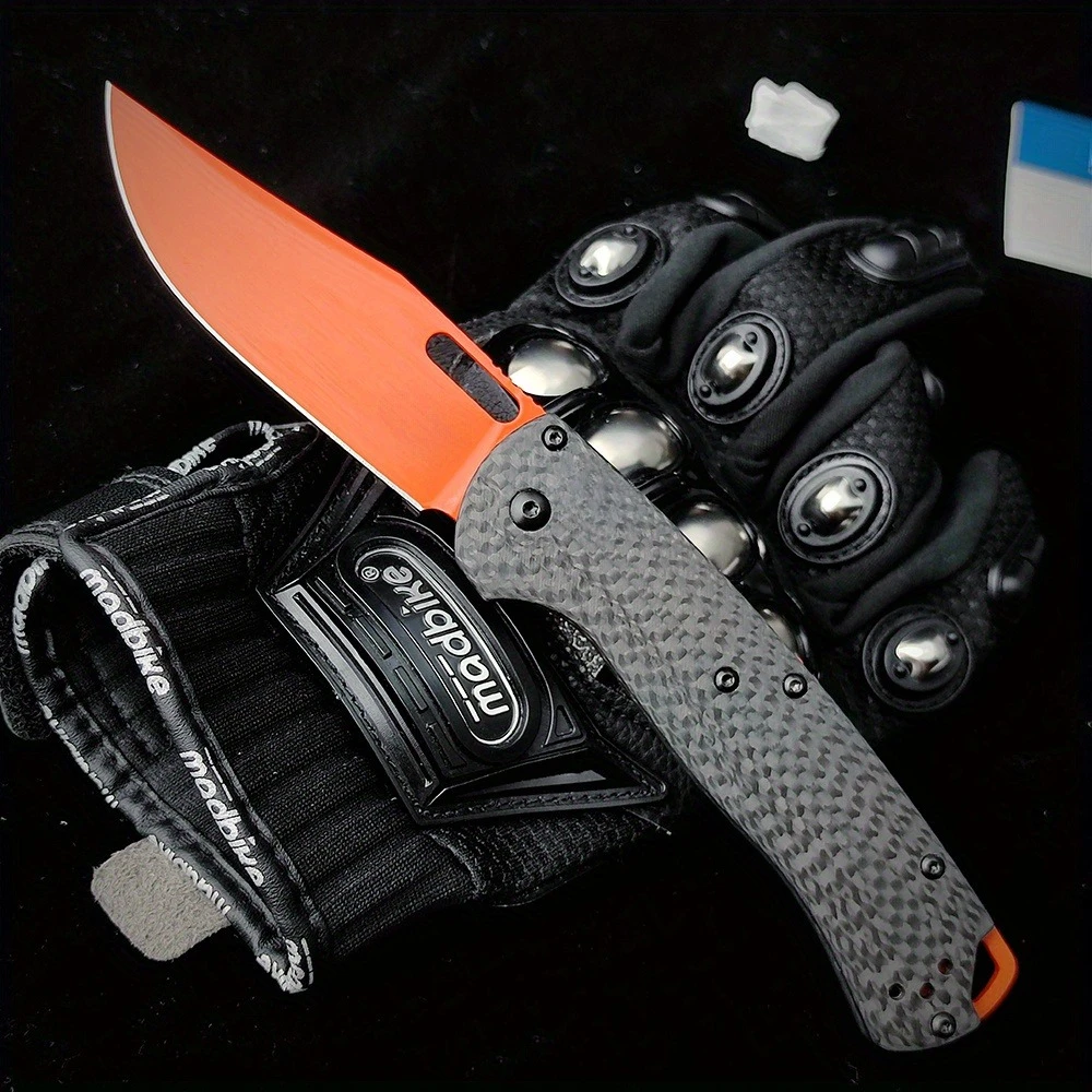 15535 Carbon Fiber/G10 Handle Folding Pocket Knife CPM-154 Clip Point Blade Survival Hunting Jackknife Self Defense EDC Tools