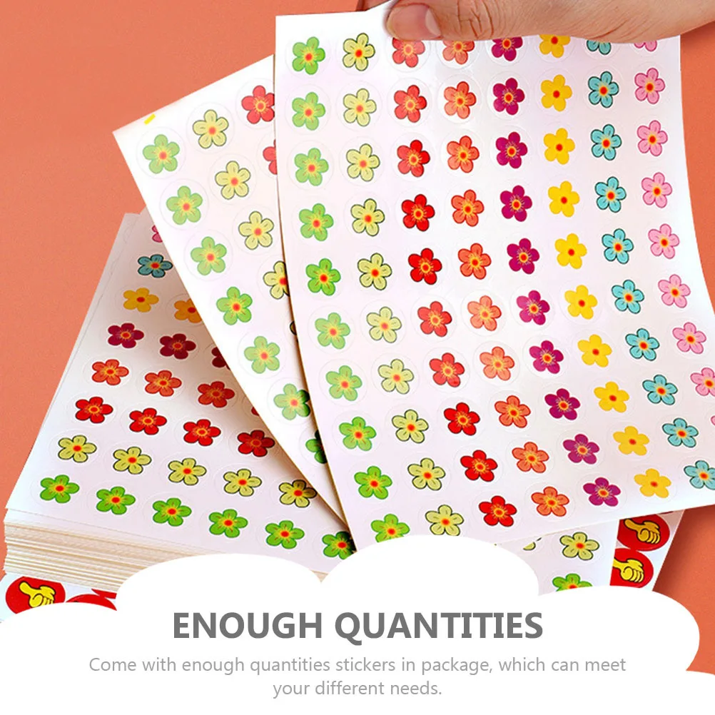50 ورقة ملصقات زهور لمكافأة المعلم الرائعة القابلة للإزالة للديكور متعدد الوظائف لرياض الأطفال سجل القصاصات الحرفية