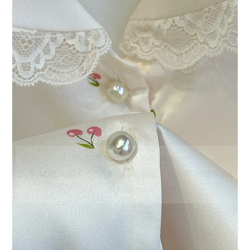 

Роскошная домашняя одежда, женская сексуальная рубашка, шорты, 2 шт., пижамные комплекты из ледяного шелка, пижамные комплекты с цветочным принтом, домашняя одежда, наряд, пижамы Femme