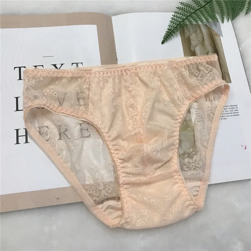 One Size for Most People Mens Mesh Breathable Lingerie Shine Soft Big Cock Oil Pouch Sexy Lace Briefs Sissy Panties