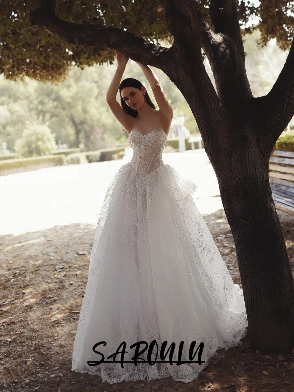 

Attractive Elegant Ball Gown Wedding Dresses 2026 Lace Tulle Sweetheart Neckline Bridal Gowns With Chapel Train Customized