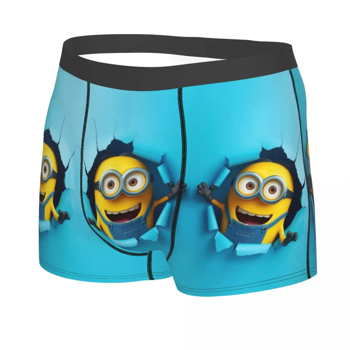 Customized M-Miniones Underwear Male Print Cute Cartoon Boxer Shorts Panties Briefs Soft Underpants
