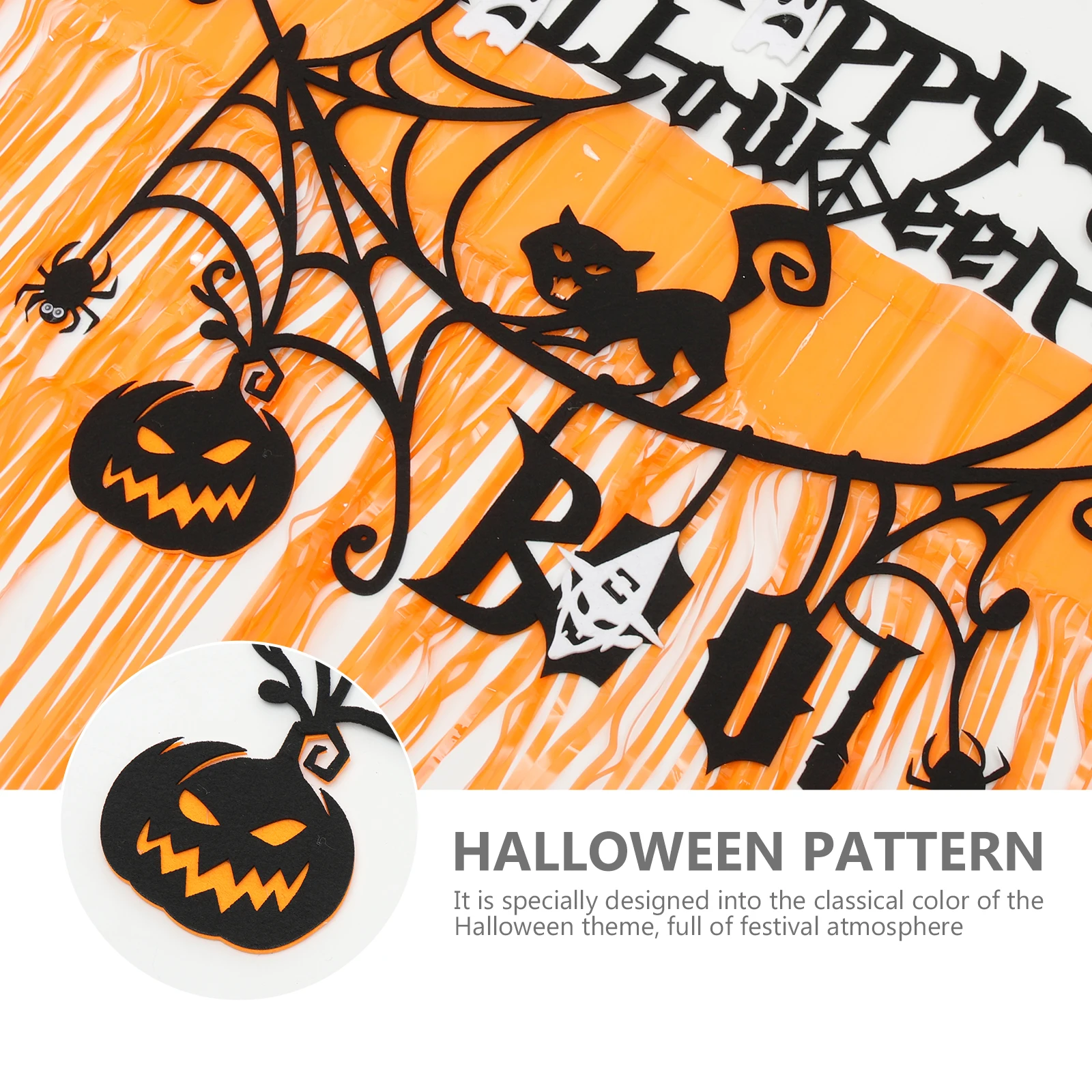 

Decoration Halloween Background Decorations Curtains Backdrop Fringe Stripe Party Banner