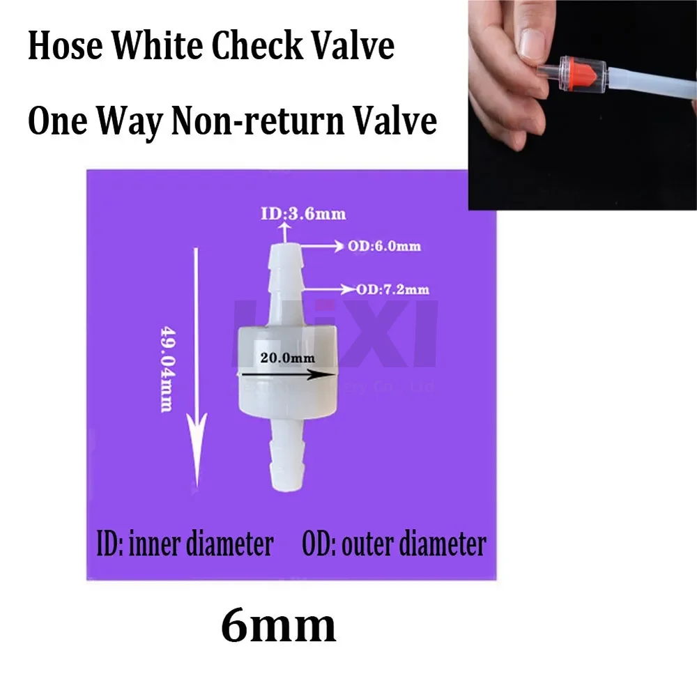 2Pcs 4/6/8/10/12mm Plastic One-Way Non-Return Fluids Check Valve For Fuel Gas Liquid Home Improvement Parts