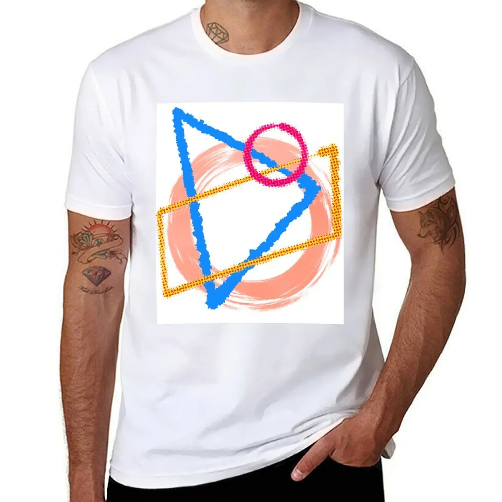 

Geometric Colors T-Shirt cotton t shirts high quality t shirts for man graphic funny T-Shirt