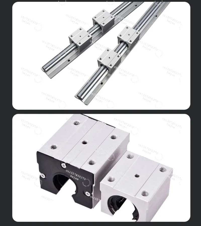 For SBR20 Linear Rail Set 1200-2100mm 2PCS Guide Rail + 4PCS SBR20UU SBR20LUU Sliding Block Bearing for CNC