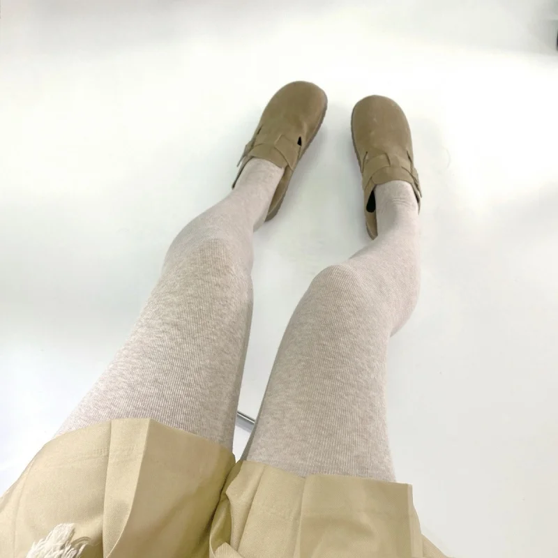 High Quality Solid Color Cable Knit Women Pantyhose Warm Twist Textured Cotton Thermal Tights Knitted Hosiery Cold Season