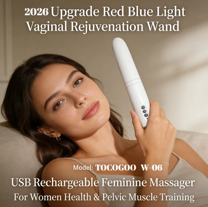 

2026 Обновленный USB-перезаряжаемый массажер для женского здоровья с красным и синим светом, для омоложения влагалища и тренировки мышц тазового дна