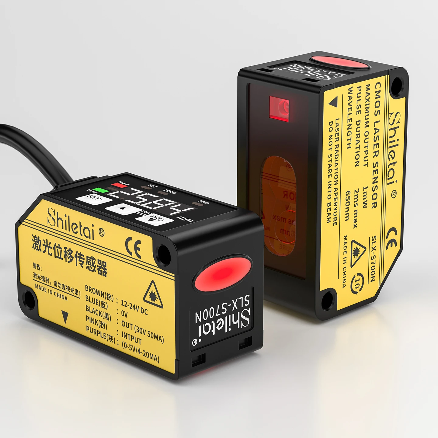 

700mm Displacement Sensor SLX-S700N DC12-24V Linearity ±0.2%FS 1.5ms Response Sensor for Material Remaining Detection