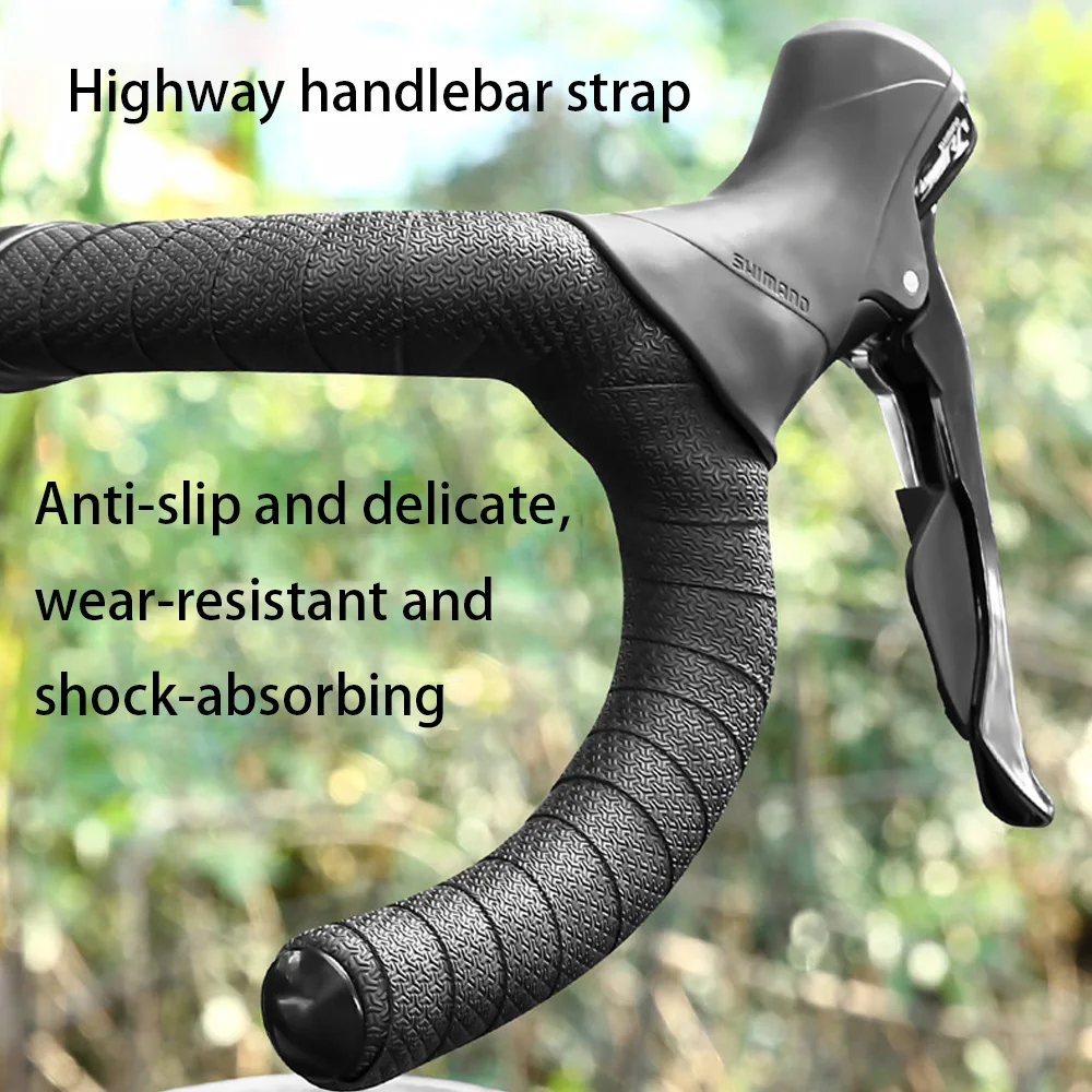 

Road Bike Handlebar Tape Anti Slip Silica Gel Handlebar Tape Shock Absorption Cycling Bar Tape Bicycle Accessories for Road Bike