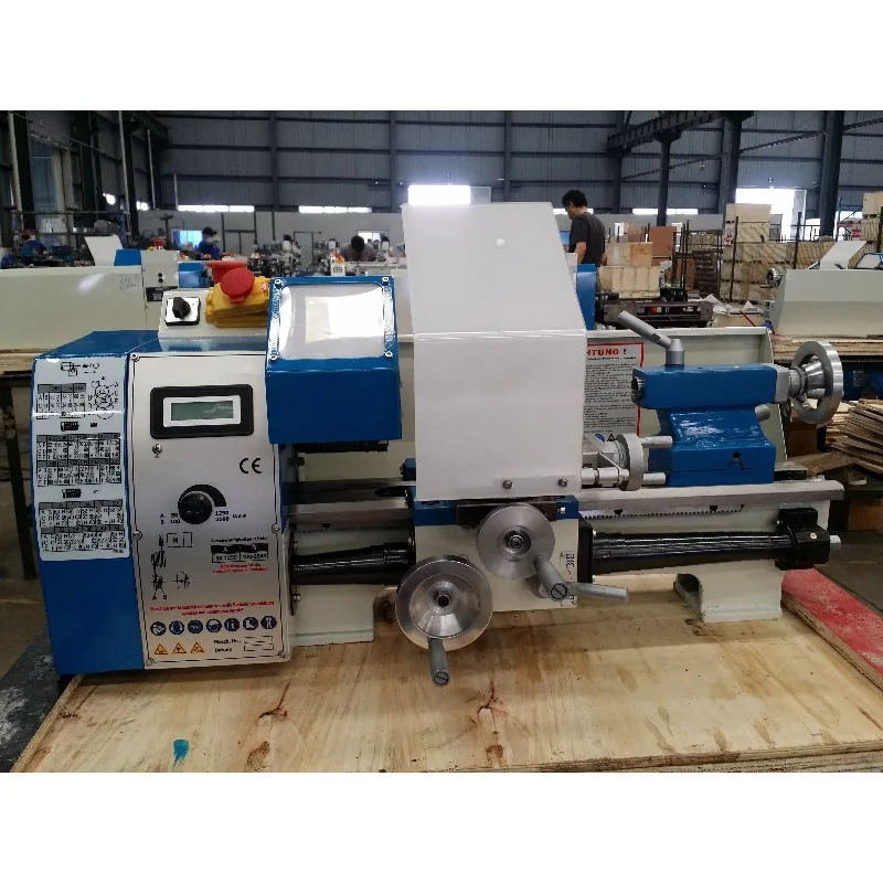 WM210v 210V 38mm Small Lathe Spindle Variable Speed Metal Lathe With Milling Digital Display Bench Top