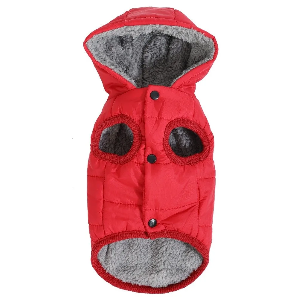 

Fashion Thickned Puppy Cat Clothes Windproof Cold Proof Warm Coat Soft with Hooded Jacket Pet Supplies