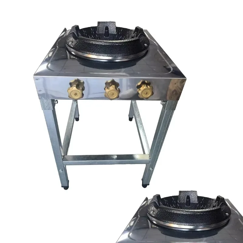 vertical commercial LPG heavy duty restaurant high pressure single wok burner gas stove household burner