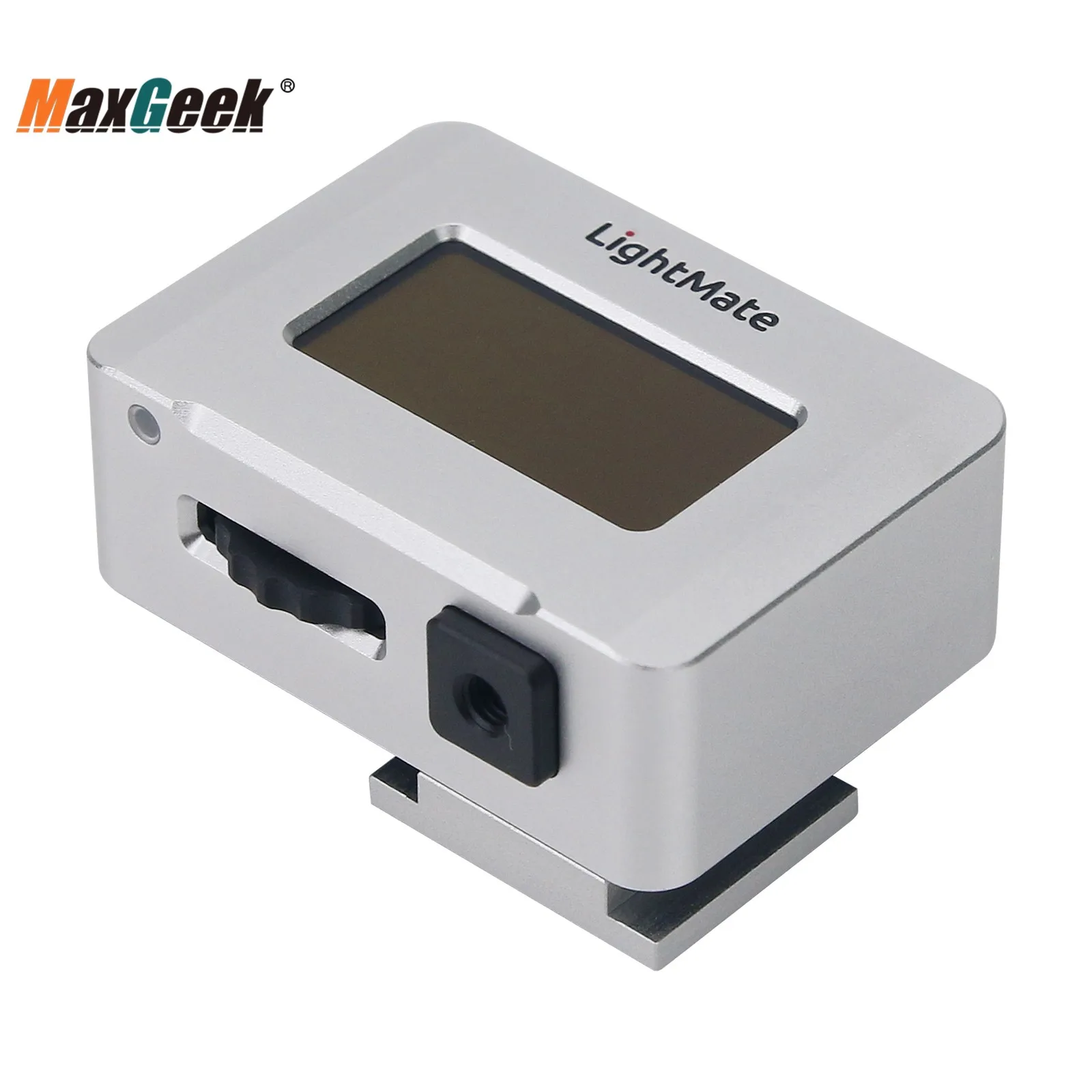 

Maxgeek Metal Silvery LightMate 2R Film Camera Light Meter 30°FOV High Precision Chargeable Ambient Light Digital Exposure Meter
