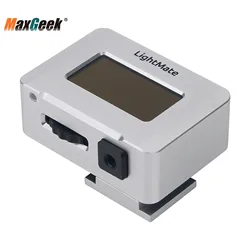 Maxgeek Metal Silvery LightMate 2R Film Camera Light Meter 30°FOV High Precision Chargeable Ambient Light Digital Exposure Meter