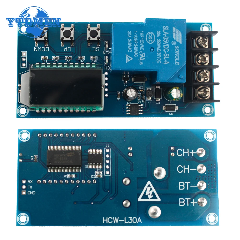 XY-L30A DC 6-60 V 30 A Speicherbatterie Ladesteuermodul Schutzplatine Ladegerät Zeitschalter mit LCD-Display