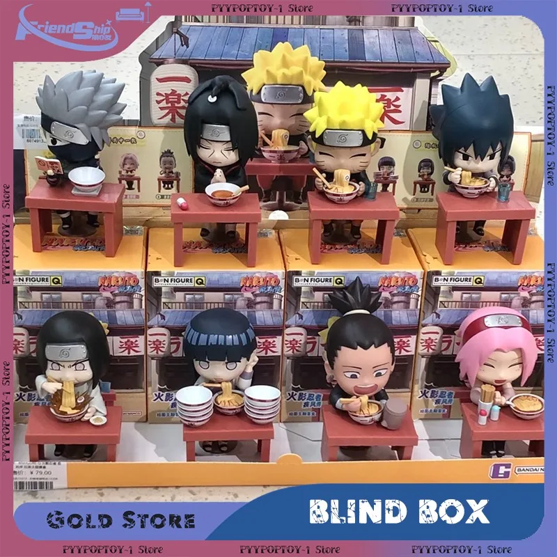 Nuevo Baidai Naruto Breeze Lamian Noodles tema caja ciega versión Q Naruto Sasuke figuras de Anime decoraciones de mesa regalos de cumpleaños
