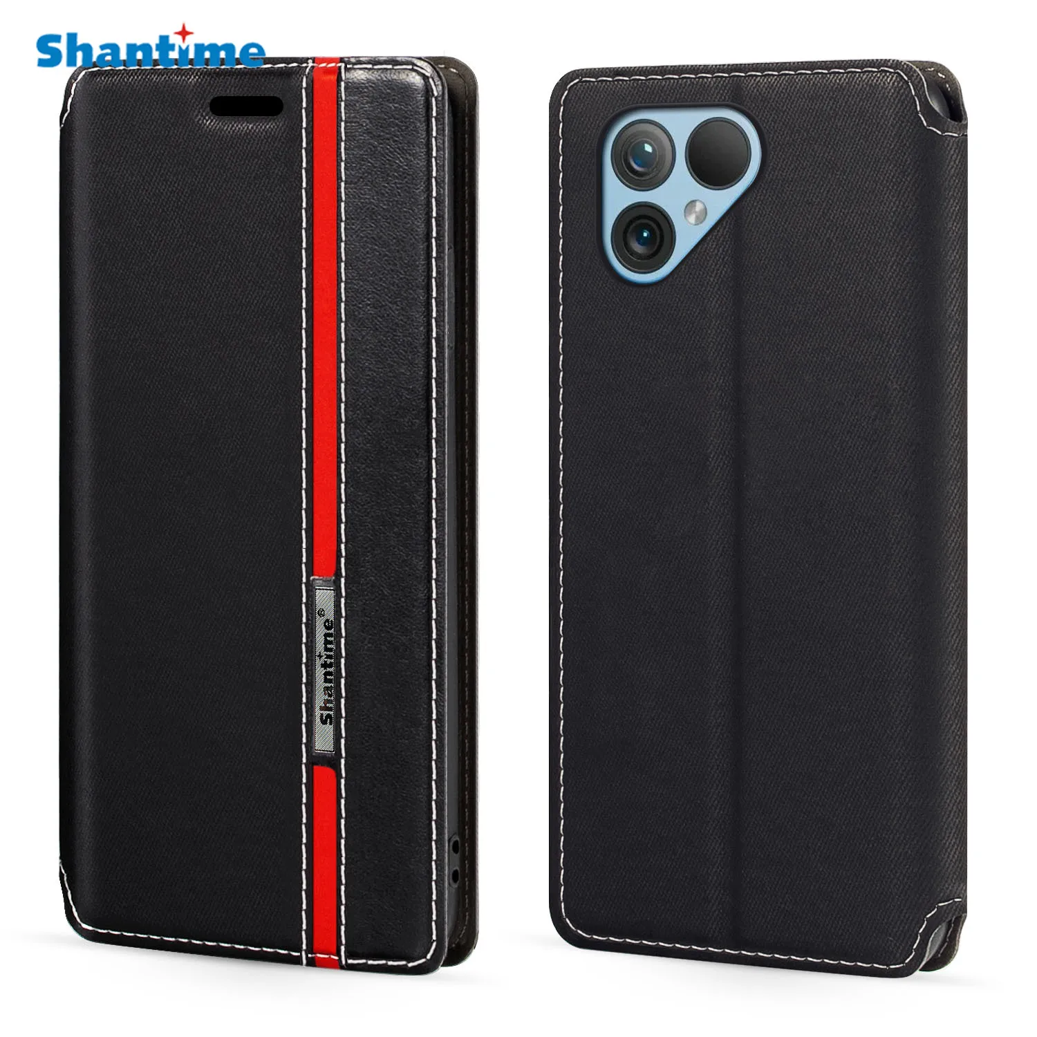 For Fairphone 5 Case Fashion Multicolor Magnetic Closure Leather Flip Case Cover with Card Holder 6.46 inches