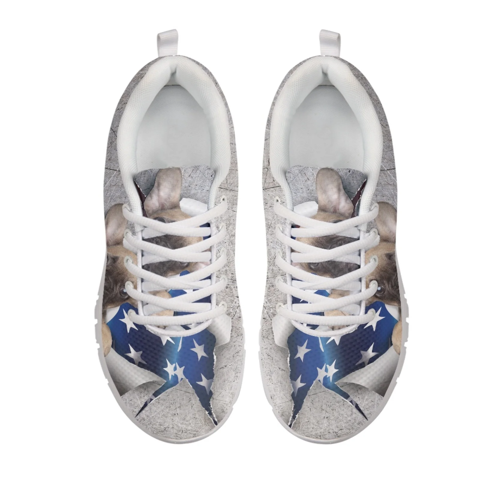 Coloranimal Anti Slip Lace up Running Sneakers with Corgi Music Note Print, Mens Athletic Trainers for Outdoor Jogging Walking