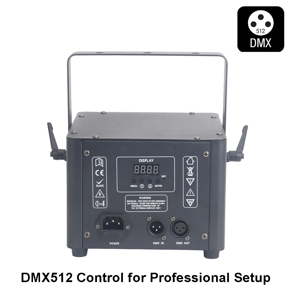 4W RGB Laser Stage Light DMX512 Bluetooth APP Control Sound Auto DJ Party Light Show for Club DJ Disco Bar Home Events Lighting