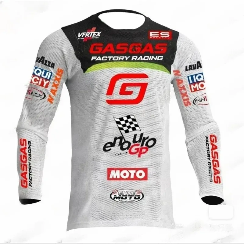 

2025 3D Printed Men's New GasGas Motorcycle Shirt F1 Racing GP Mountain Bike Long Sleeved DH MTB Off-road Motorcycle BMX Top