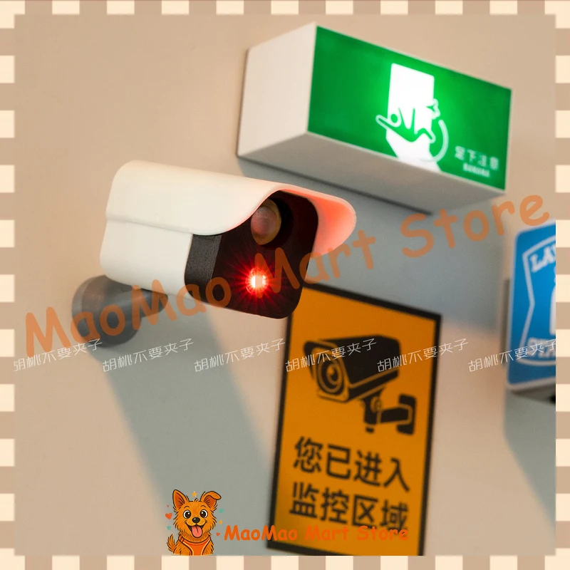 Simulation Miniature Monitor Camera Fridge Magnet Magnetic Hole Board Personalized Creative 3D Magnetic Decoration Warning Light