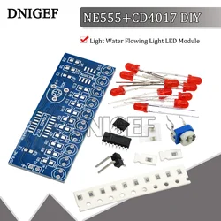 NE555+CD4017 Smart Electronics Kits Light Water Flowing Light LED Module Diy Kit